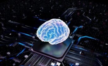 A brain over cpu represents artificial intelligence