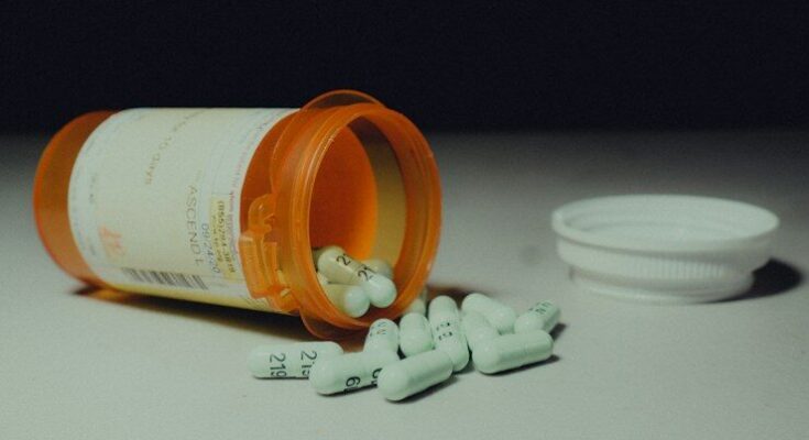 a bottle of pills