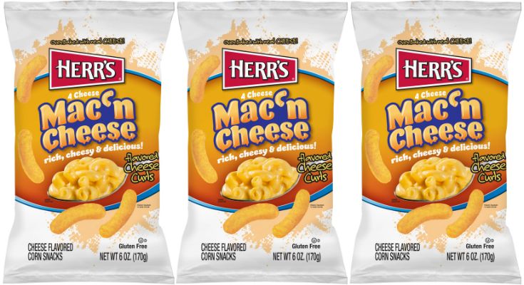 Herr's Four Cheese Mac 'n Cheese Flavored Cheese Curls